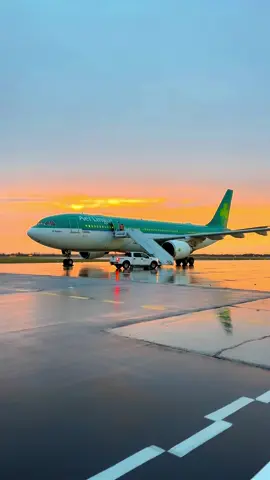 Golden Aer Lingus views with a little touch of rain for the perfect scenery.  🎥: centre_diecast  #aviation #aviationlovers #airplane #airbus #avgeek 