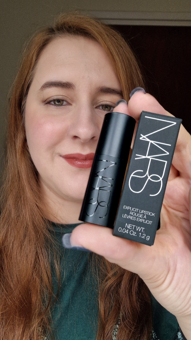 Mini Explicit Lipstick by @NARS Cosmetics in shade 803 Body Heat (tea brown) Received and tested as part of #mynarscommunity  Lovely, rich and intense colour in a little lipstick 💄  Fancy size ideal to take anywhere with you ❤️ 👜 #explicitlipstick #narsmini #narslipstick #bodyheat #makeup #NarsMakeup #Narstester #narspanel #freebies #freebieuk  #freebiesuk #tester #testers #producttester 