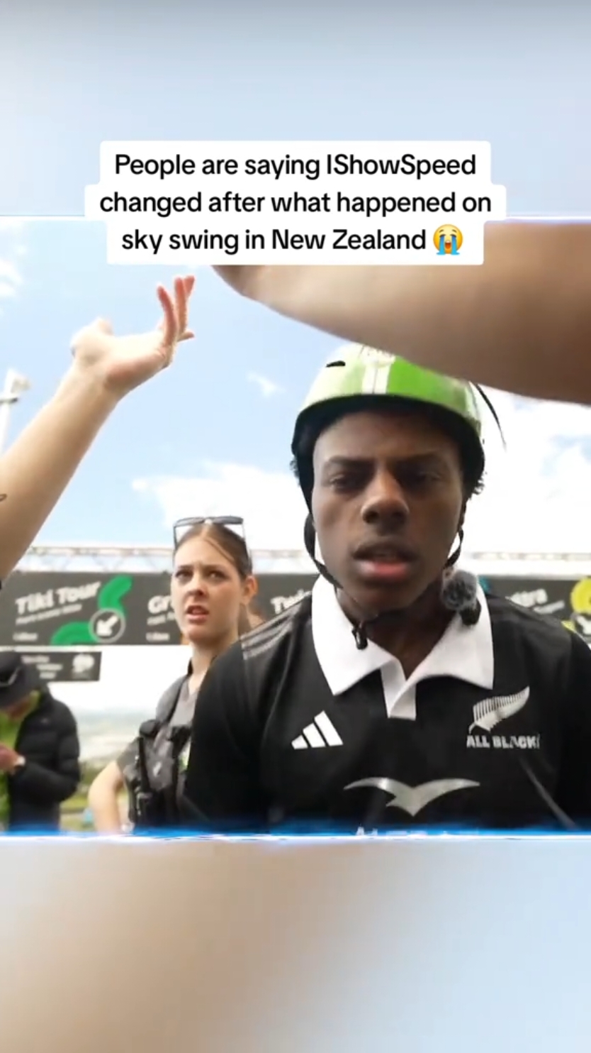 People are saying IShowSpeed changed after what happened on sky swing in New Zealand 😭 #ishowspeed #ishowspeednewzealand 