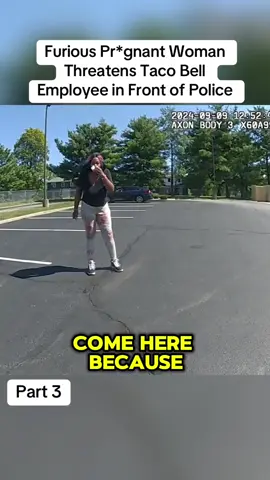 Furious Pr*gnant Woman Threatens Taco Bell Employee in Front of Police #cops #police #law #fyp 