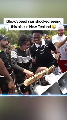 IShowSpeed was shocked seeing this bike in New Zealand 😭 #ishowspeed #ishowspeednewzealand 