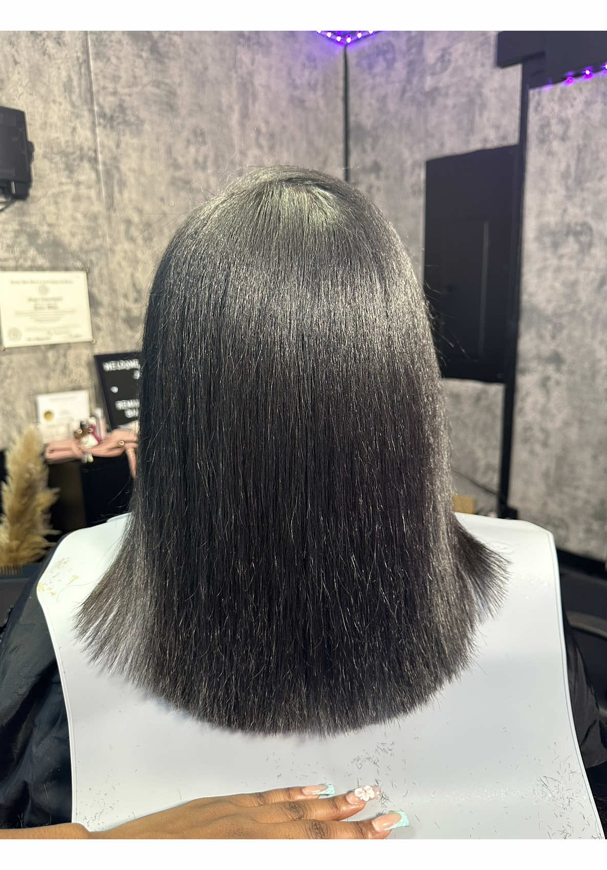 Love it when my clients choose healthy hair over length. Length means nothing if your hair is damaged. Let this be a reminder to book your hairstylist for your trim/ haircut🩵 https://TheJenaiEffect.as.me/                      #silkpress#naturalhair#valdostahairstylist#vsuhairstylist#curlyhair#gastylist#ktips#explorepage#fyp#hairinspo#salonlife#girltherapy#blackgirlmagichair#trim#silkpressmaster#silkpressseason#albanyhairstylist#jacksonvillehairstylist