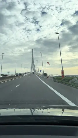 Driving across the magnificent Pont de Normandie 🌉🚗 Feel the magic of the Seine and the beauty of French engineering! ✨ #NormandyBridge #FranceScenery #RoadTripFrance #BridgeViews #DiscoverFrance #NatureEscape #NatureLovers #Normandie #FreeToExplore