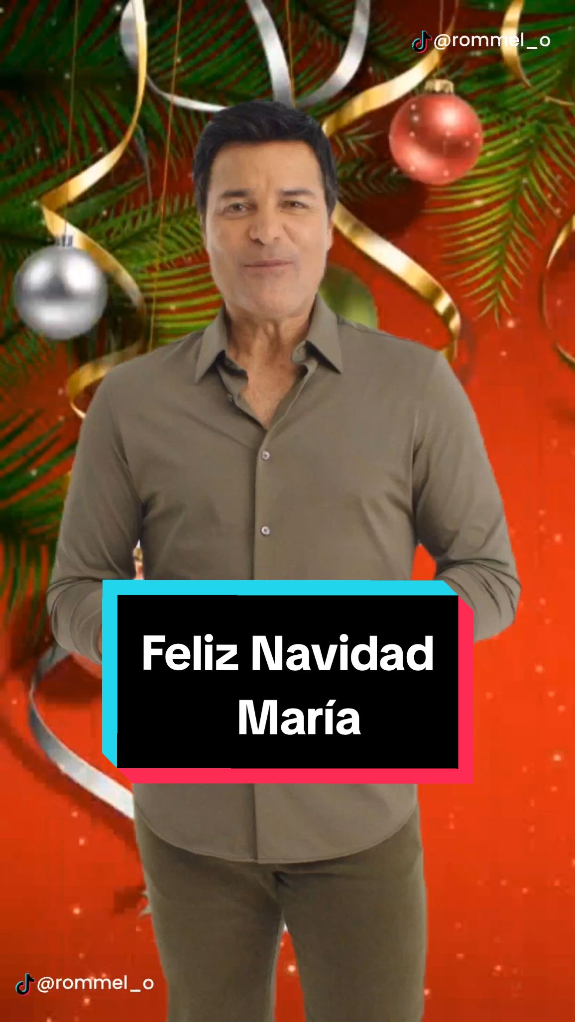 Feliz Navidad María #feliznavidad #chayanne #saludochayanne #navidad #saludopersonalizado #viral #tendencia 