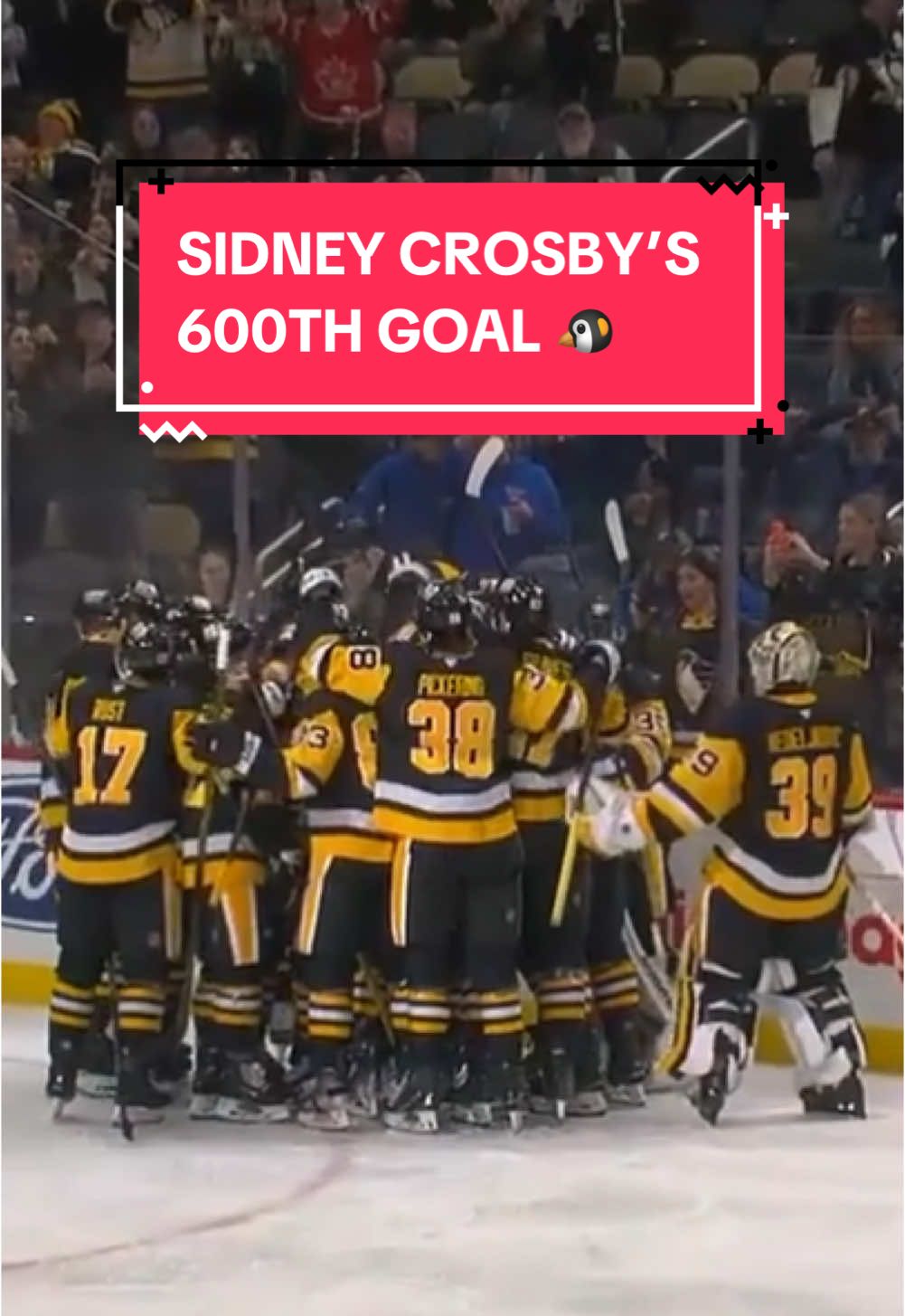 WHAT A MOMENT FOR SIDNEY CROSBY— 600 GOALS 🐧 @Pittsburgh Penguins #hockey #hockeytok #crosby #NHL