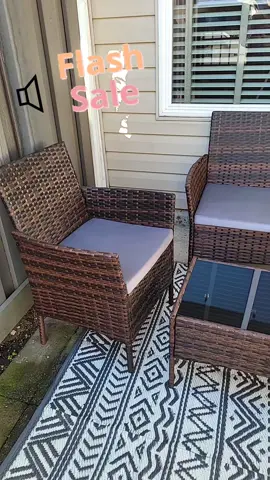 Elevate your outdoor space with this 4 piece outdoor Wicker set! Designed for both style and comfort, this versatile set includes a spacious loveseat, two cozy chairs, and a sturdy coffee table, all crafted with durable, all-weather rattan wicker. Ideal for patios, backyards, balconies, or gardens, this set offers the perfect place to relax, entertain, or enjoy a peaceful moment outdoors. #tiktokshopblackfridaysale #tiktokshopblackfriday #tiktokshopholidaydeals #tiktokshopcybermonday #tiktokshop #holidayhaul #patiodecor #patiofurniture #outdoorfurniture #blackfridaydeals  #flashsale #patio #outdoorfurniture 