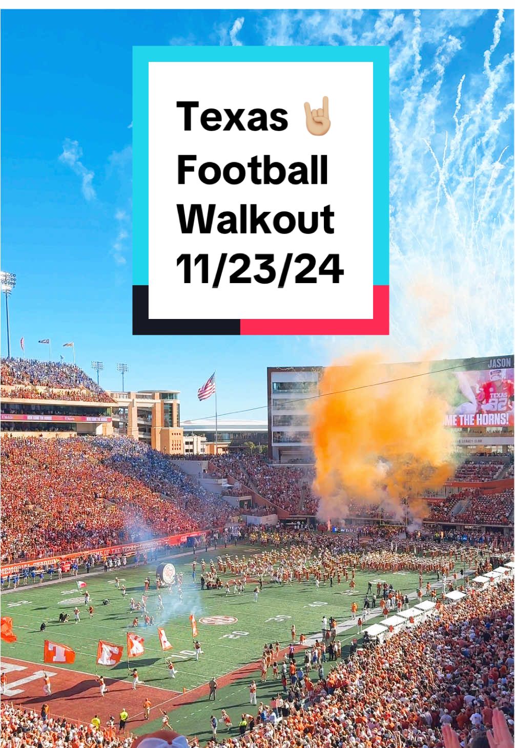 Texas Football walkout is 🔥  #creatorsearchinsights #collegefootballwalkout #texaslonghorns #texasfootball #hookem #texasfight #austin #atx #CollegeFootball 