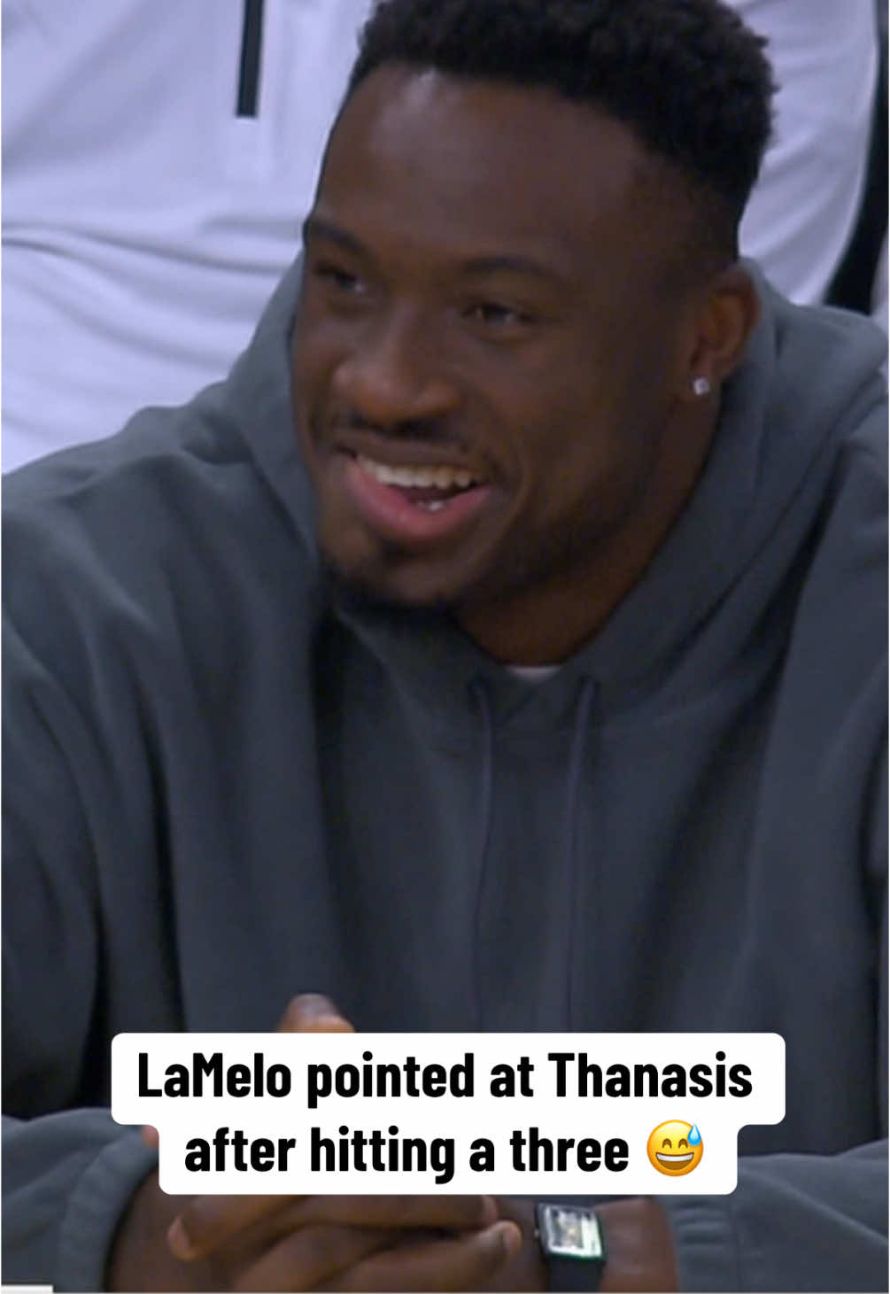 Thanasis’ reaction 😂 #NBA #basketball #nbabasketball #lameloball 