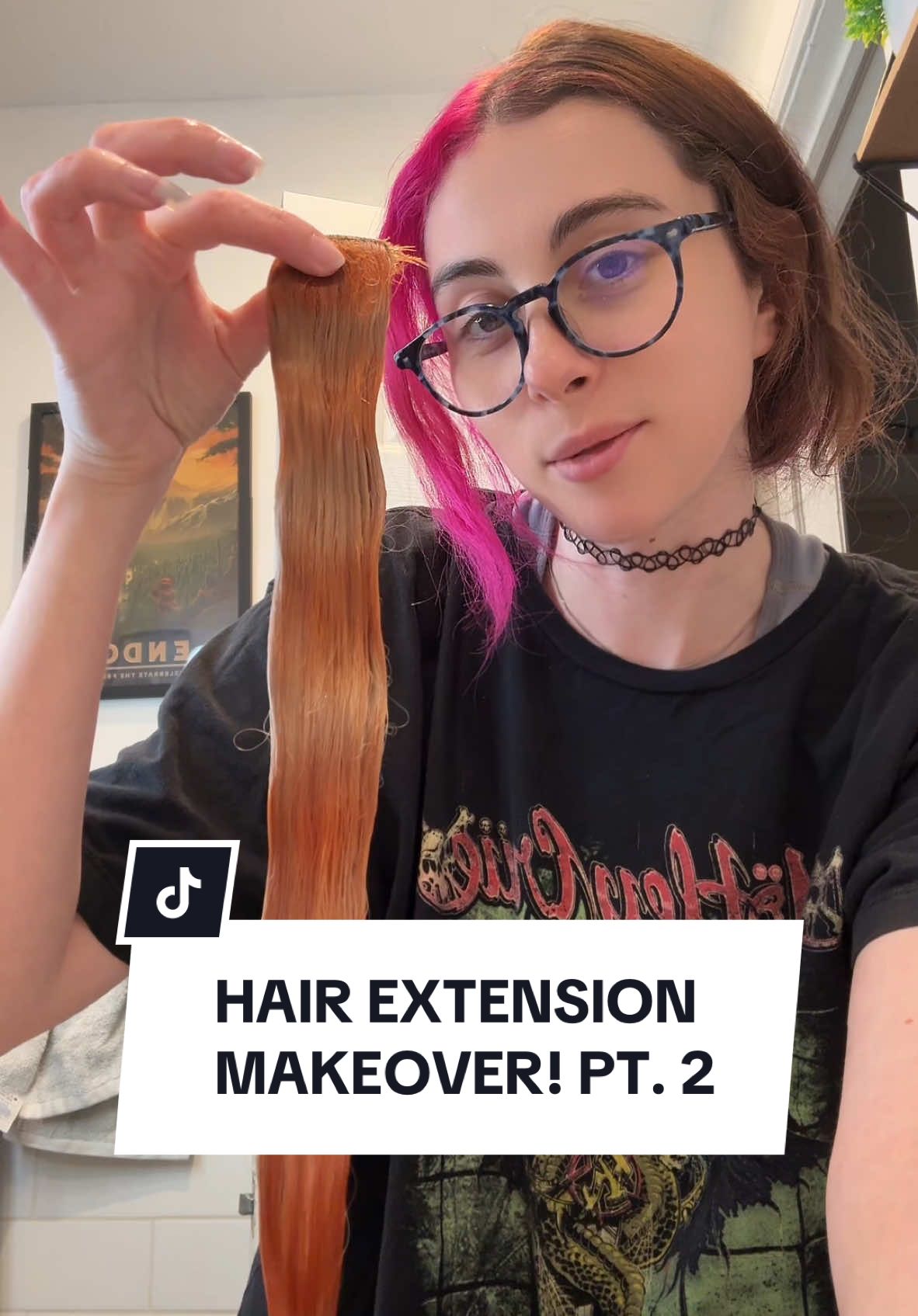 PART TWO: hair extension makeover! #hair #haircolor #hairdye #dyeinghair #dyeinghairathome #bleachinghair #hairtransformation #hairmakeover #hairextensions #foryoupage 