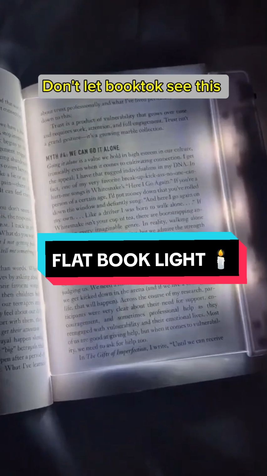 Flat Book Light 🕯️  What rating do you give this product? #chrismas #BookTok #book #gift #tiktokmademebuyit 