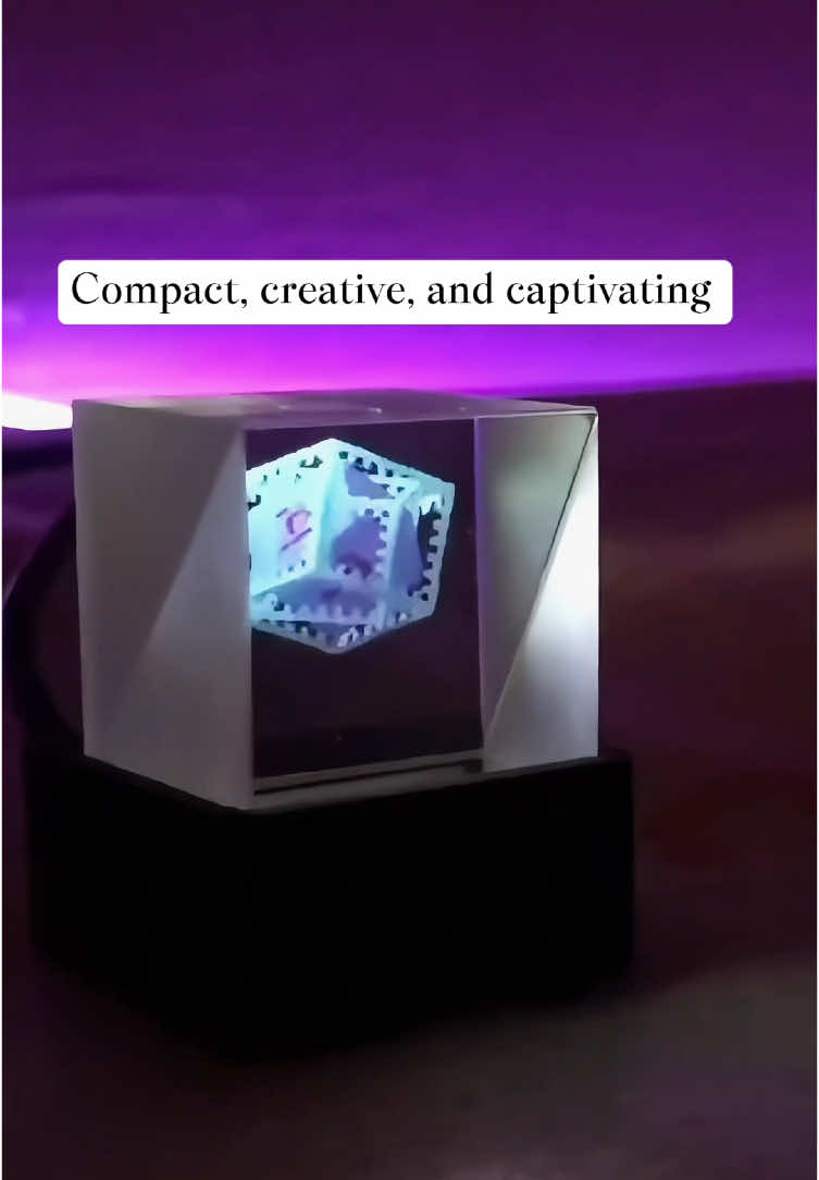 Transform your space with just one touch #cube #holographic #homedecor #gift #technology #Minecraft #fyp 