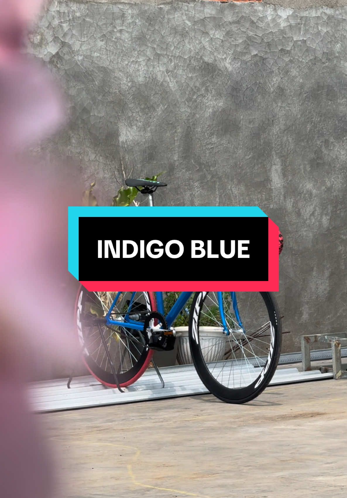 Fixie klasik MVND Varian indigo blue Paket siap gowes  Frame by mvnd repaint ala WB Wheelset 5cm alloy Hub oxo bearing 36 h Quilstem taiwan 100mm Dropbar alloy Seatpost platinum Crank exodus Idr 2.999.999 #CapCut #fixfif #fixedgear #fixie #windbreaker 