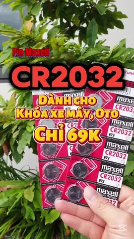 Pin Maxell CR2032 thay thế cho chìa khóa xe máy, oto...#pin #pincr2032 #pincucao #pinremote #khoaxemay #khoaxemaychongtrom 