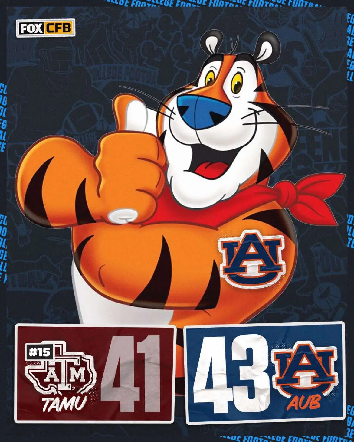 ANOTHER UPSET ON A CRAZY CFB SATURDAY 🔥🙌 Auburn takes down No. 15 Texas A&M 🚨 #cfbonfox #cfb #cfp #CollegeFootball #sec #auburn #texasam 