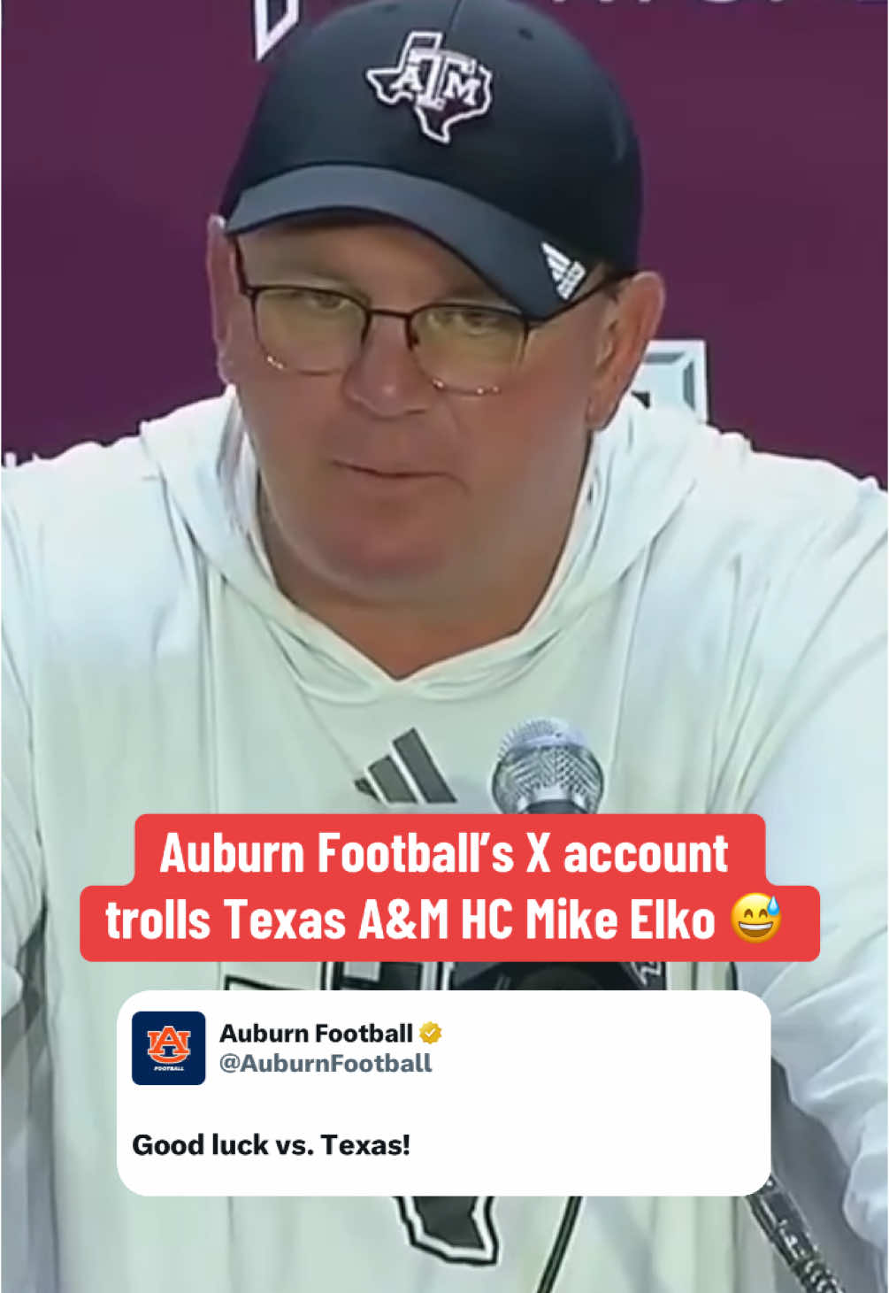 A&M will face off with rival Texas next week after a 4OT loss to Auburn 😬 (via Texas A&M Athletics/YT, h/t AuburnFootball/X)