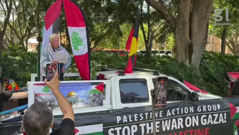 The chant ‘From the river to the sea Palestine will be free’ is an inclusive call for liberation for all, not just some people — Prof Peter Slezak, son of a Holocaust survivor, addressing the rally against Israel’s genocide in Gaza in Gadigal Country/Sydney today.  #freepalestine #ceasefirenow #greenleft 