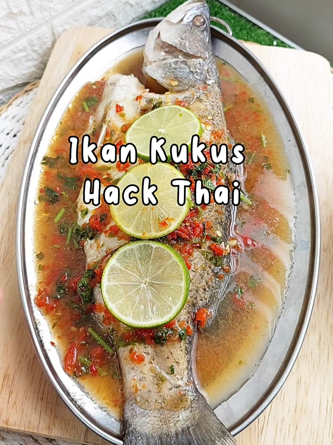 Ikan siakap sos thai, lauk fav 🥹 #ikan #ikansiakap #ikansiakaplimau #fyp