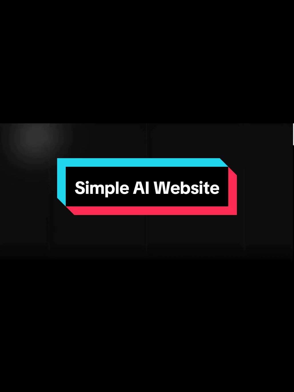 Simple AI Website with HTML & CSS & JS #website #webdevelopment #ai #artificialintelligence #landingpage #code #programmimg #frontend #fyp 