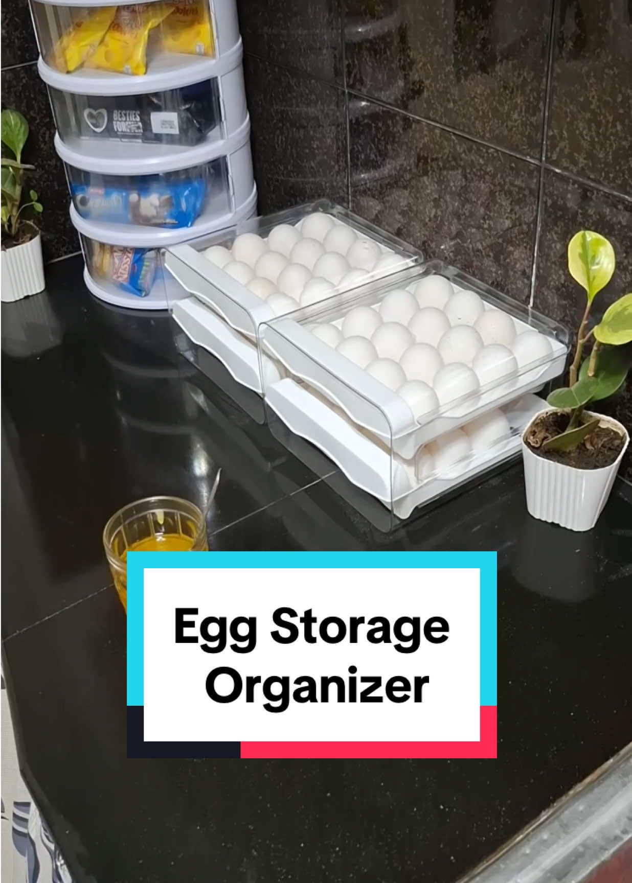 Double Layer Egg Storage. Egg Organizer Drawer Stackable Design #eggorganizer #eggstorage #kitchenorganization  #organizedhome #organizewithme  #TikTokShop #tiktokshopfuntasticpayday 