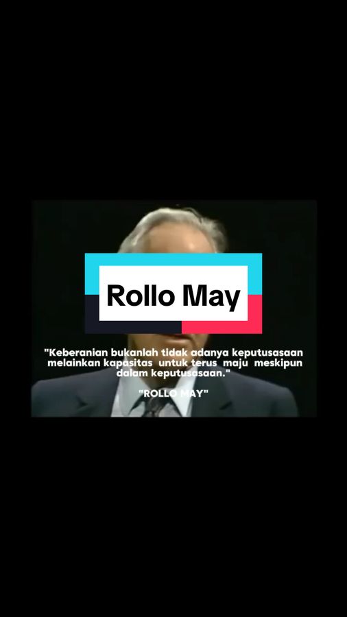 Rollo May seorang psikolog eksistensial dari Amerika Serikat paling terkenal. Ia melakukan penafsiran ulang dan penyebutan istilah-istilah baru terhadap istilah-istilah lama dalam eksistensialisme, seperti "takdir" yang merupakan padanan dari "keterlemparan" dan "keberanian" yang merupakan padanan dari "otentisitas" May adalah satu-satunya psikolog eksistensial yang membicarakan tahap-tahap perkembangan, tetapi bukan dalam pengertian Freudian. Tahap-tahap tersebut adalah Rollo May merupakan salah satu tokoh pendukung psikologi humanis. Psikologi humanis ditetapkan sebagai sebuah gerakan sosial dalam psikologi. Penetapannya dilakukan dalam sebuah konferensi di Old Saybrook pada tahun 1964. Dalam gerakan psikologi humanis, May berperan sebagai salah satu pengembang dari segi keilmuan bersama dengan Carl Rogers dan Abraham Maslow. May meyakini bahwa ciri khas dari manusia adalah adanya kesadaran akan keberadaan dirinya sendiri. Hal ini menjadi sumber kualitas tertinggi bagi manusia. #rollomay #psikolog #amerika #truestory #worldhistory #fypp