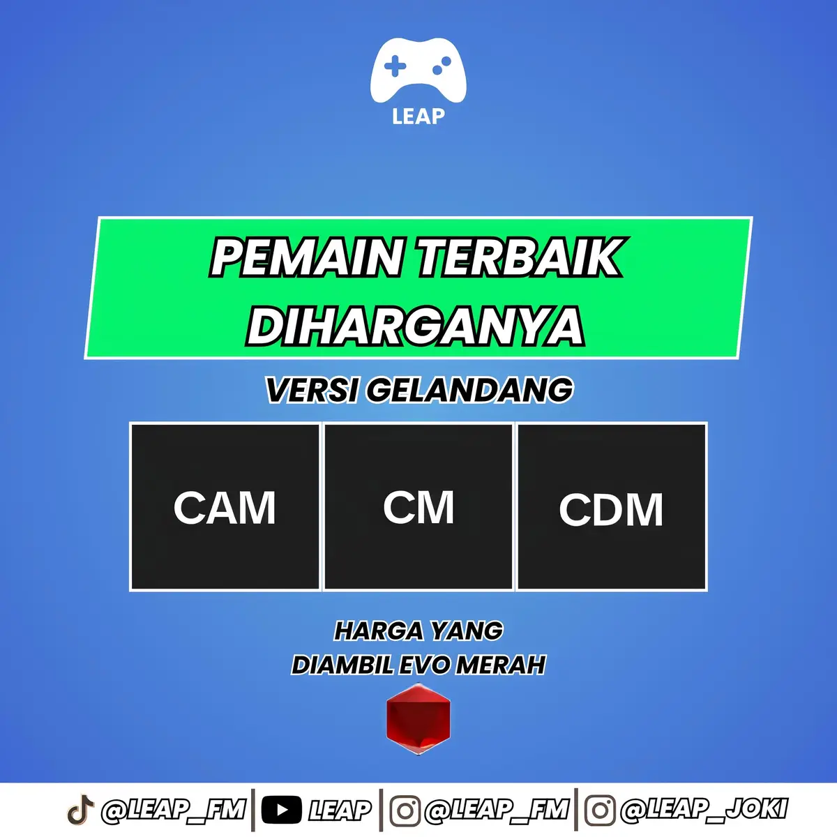 LM RM ga dibuat karena ga menarik pemainnya, kalo ada yang gamasuk bukan gabagus, cuma bukan pilihan atmin || Joki FC Mobile dm ig @leap_joki #trend #jj #fyp #leap #eafc #eafcmobile #pemain #terbaik #cm #cdm #cam #rekomendasi