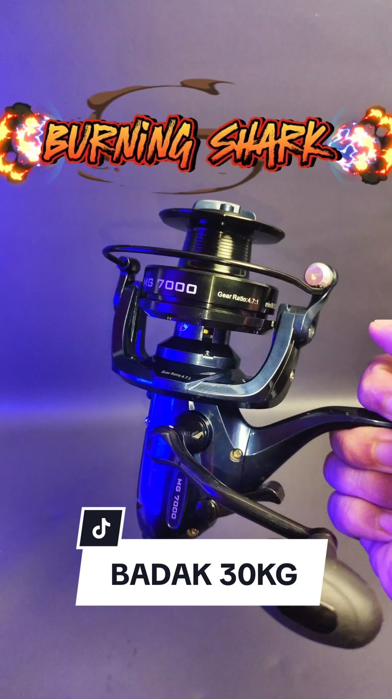 Reel pancing Laut 7000 Burning Shark kusus laut dalam #Reelpancing #reelpancingberkualitas #reelpowerhandle #mancingmania #mancing