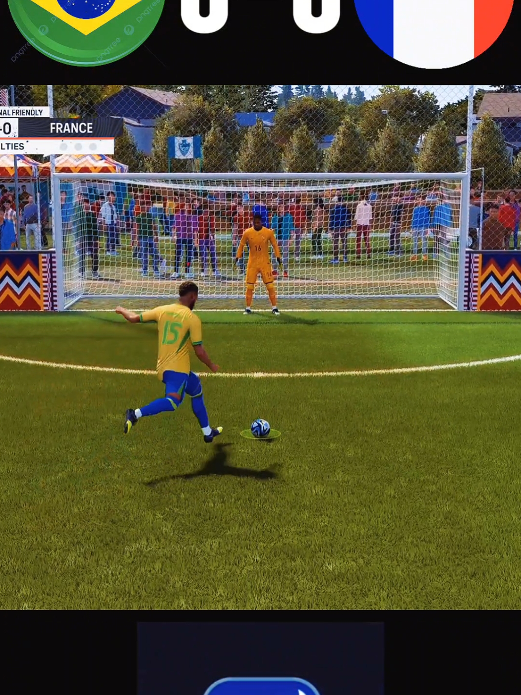 Brazil Vs France Penalty Shootout Volta FC 25 #fifa25 #fc25 #football #Soccer 