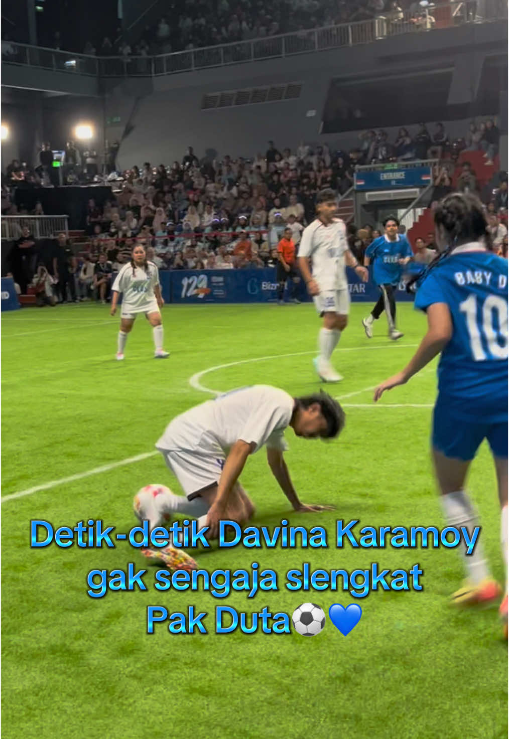 Gak sengaja ya ges ya maapin Davinaaa🥹🥹🥹⚽️💙 #BRIMiniSoccerClash #mediaclash #mediaclashkuy 