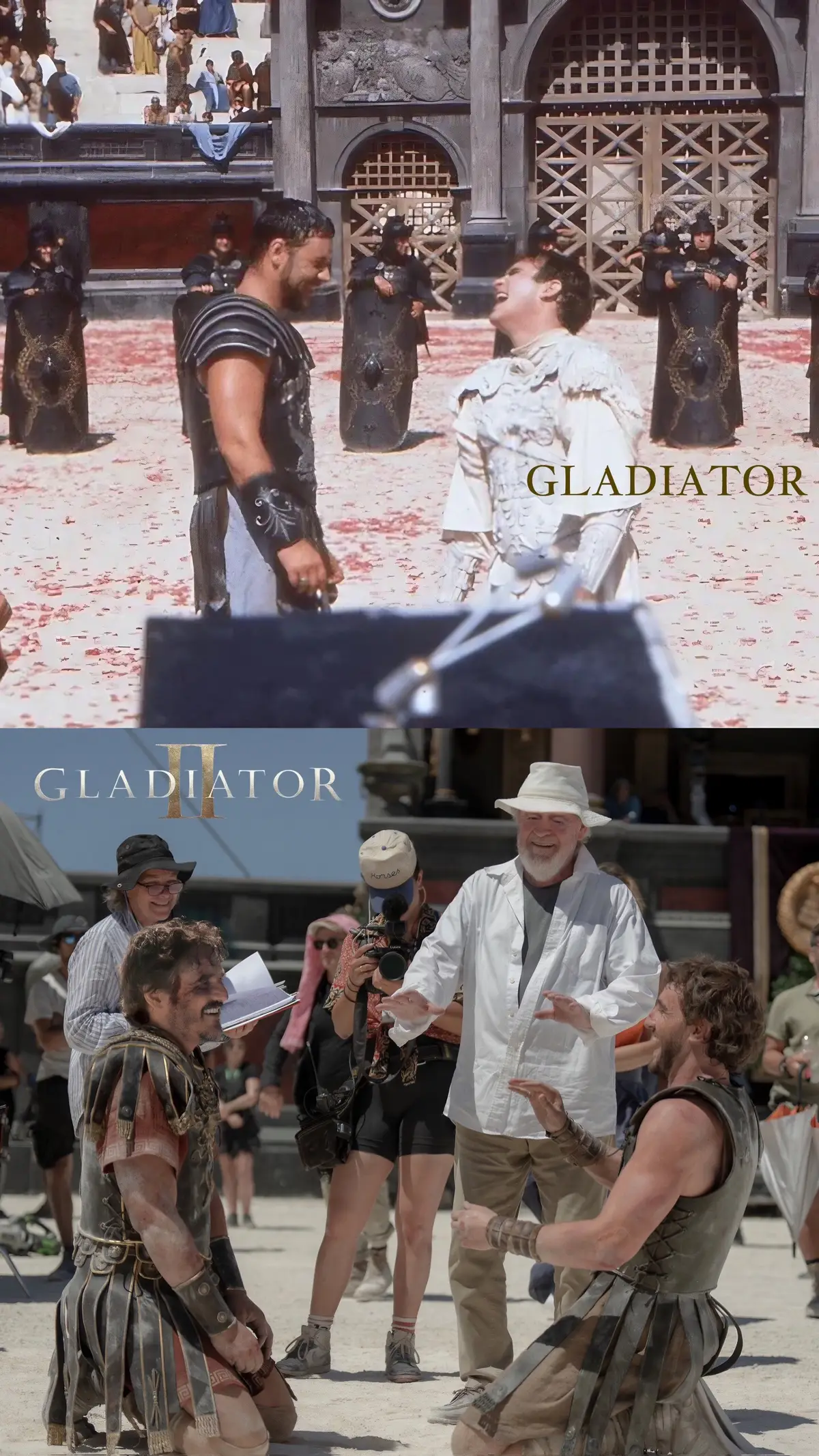 Behind the scenes of Gladiator 1 & 2  . . . . #Gladiator #Gladiator2 #GladiatorIi #Gladiatormovie #RussellCrowe #PaulMescal #PedroPascal #DenzelWashington #ConnieNielsen #RidleyScott #Cinema #Movie #Rome #RomanEmpire #Coliseum #JosephQuinn #fredhechinger 