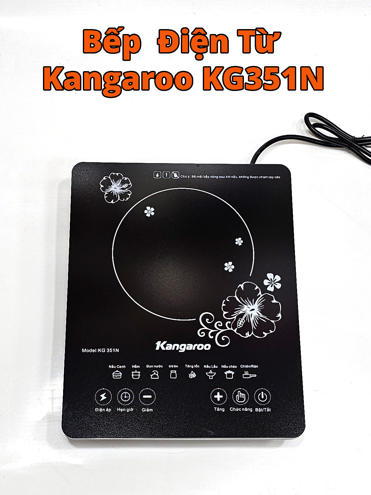 Bếp từ Kangaroo KG351N công suất 2000W , có nồi nấu lẩu inox 30cm #beptu #bepdientu #beptukangaroo #kangaroo #bepdientukangaroo #beptudon