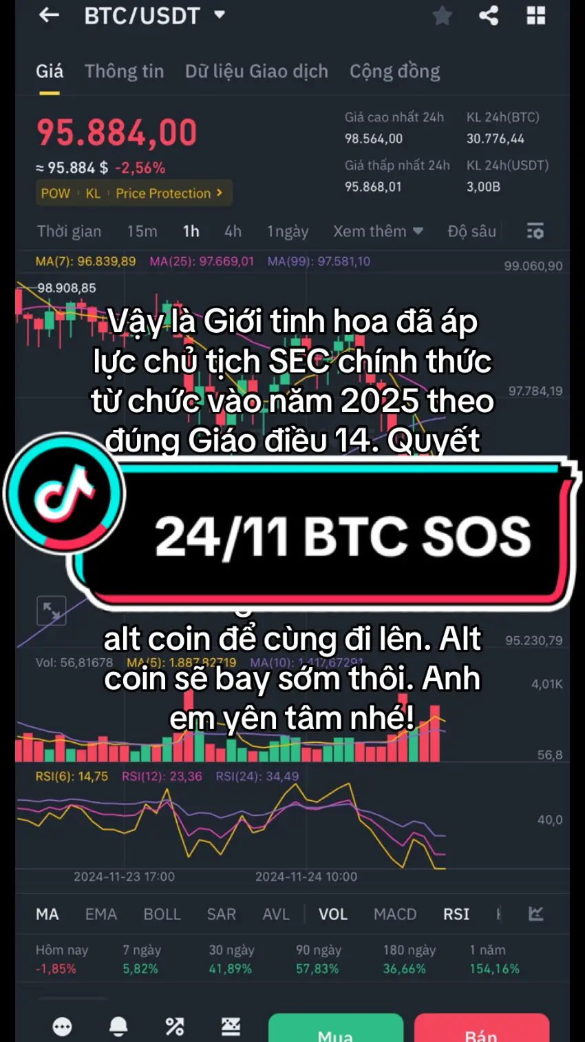 Yên tâm nhé BTC sos #crypto #forex #binance 