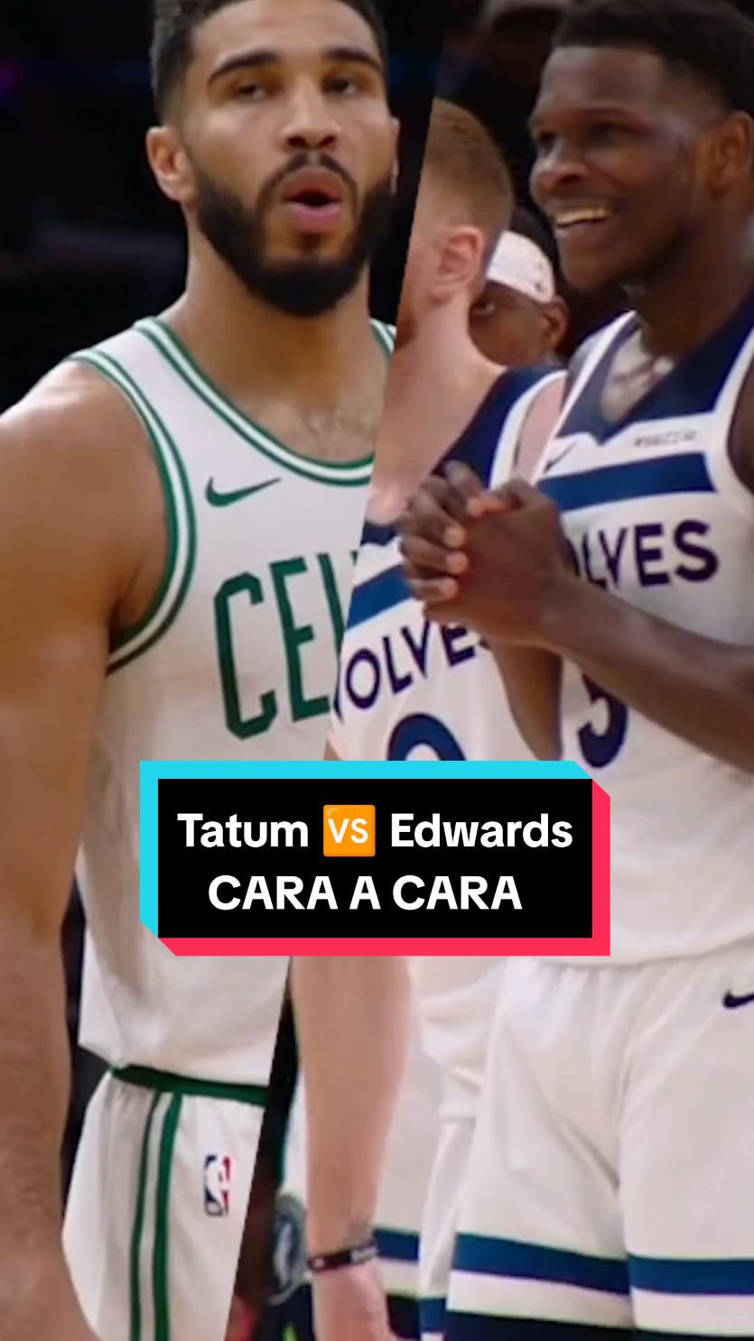 CARA A CARA. Tatum de un lado. Edwards del otro. | #NBA #celtics #timberwolves 