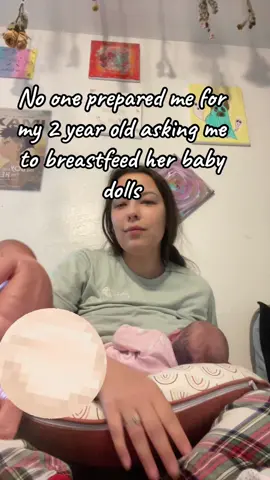 I blurred because it is a very realistic baby doll that she refuses to put clothes on  #postpartum #momlife #MomsofTikTok #sahm #stayathomemom #breastfeeding #breastmilk #breastfeedingjourney #momof2 #newborn #toddler #toddlersoftiktok #fyp 