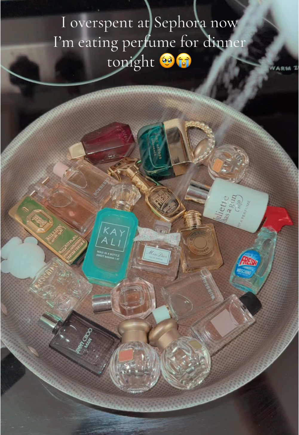 The struggle is real 🤭 #miniperfumebottle #miniperfumecollection #miniperfume #perfumetiktok 