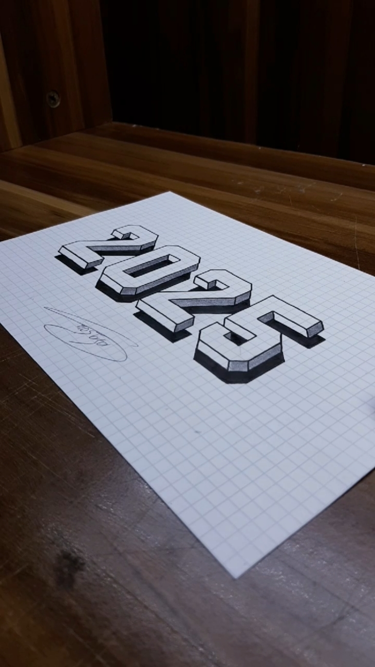 كيف ترسم ( 2025 ) 3D 😉#الرسم #draw #drawing #2025 #3d #3dart #3ddrawing #art #artist #foryou #foryoupage #fyp #how #viral #illusion #tiktok #mostafamkmk #howdraw 