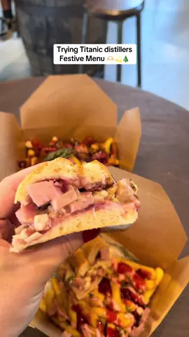 Titanic Distillers is a complete hidden gem for food & drinks! 🫶🏻 We tried the Festive Ciabatta & Festive Fries along with the Ginger Bread hot chocolate & Candy Cane Flat white, 11/10! 🙌 Perfect for a Sunday stroll & lunch along the water! 🫶🏻 It’s also dog friendly which is always a bonus 🐶 Have you been yet? #invite #food #belfast #belfastfood #festive #titanic #belfastfood #blogger #christmas #christmasfood #foodstagram #stuffing #belfastcity@Titanic Distillers 