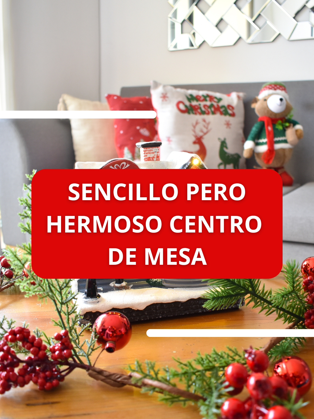 Este centro de mesa combina elegancia y sencillez, con toques naturales y festivos que realzan cualquier celebración❤️💚 Encuentra todos los elementos en nuestra web 👉🏼 caroleste.com.co