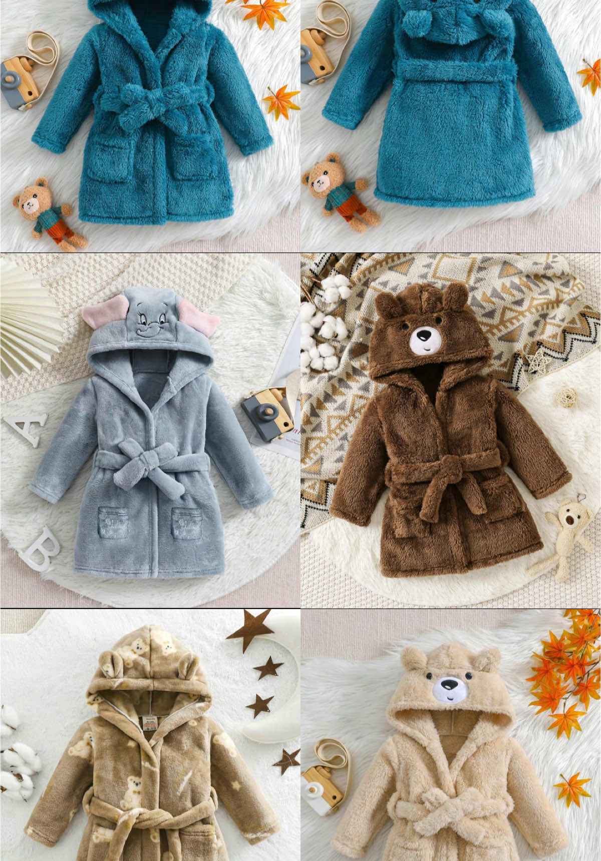 #CuteAndCozy #ToddlersWear #CartoonBearRobe #LoungeComfort #AdorableDesigns #KidsFashion #SoftAndSnuggly