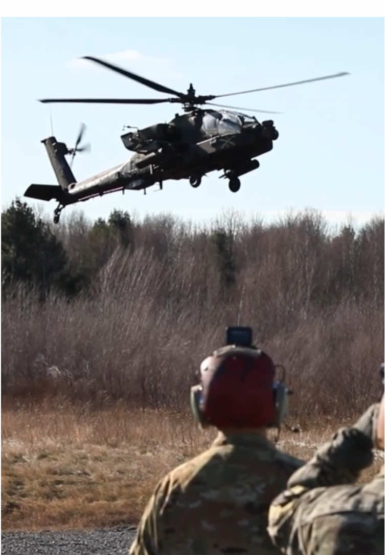 Soldiers assigned to the 6th Squadron, 6th Cavalry, 10 Combat Aviation Brigade, 10th Mountain Division (LI) conducted a refueling and arming mission for AH-64 Apache Attack helicopters during exercise Summit Strike '24 on Fort Drum, New York, Nov. 19, 2024 - Media complied and edited by me (@aviationmafia) - #AH64 #Apache #Helicopter #ARMY #History #Aviation #Pilot #AvGeek #Military #Aerospace #JetPlane #FastJet