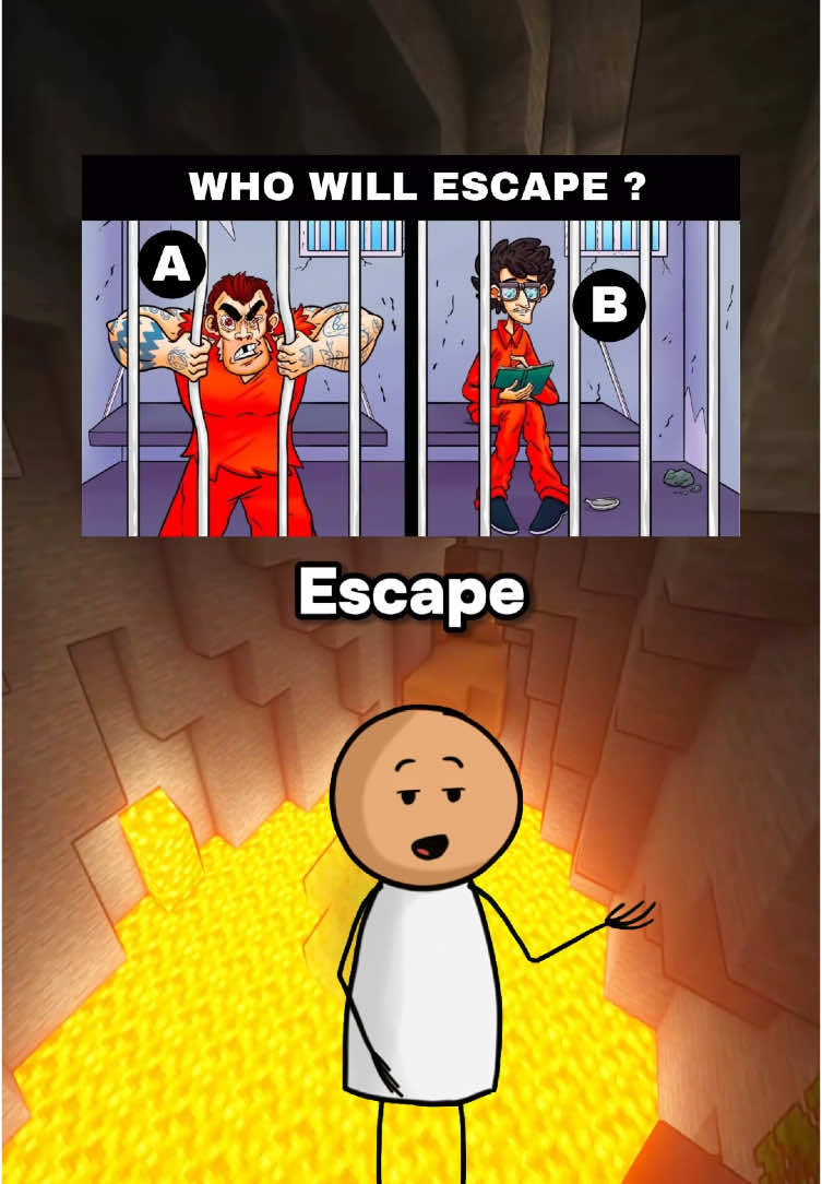 Who will Escape?😛 #quiz #brainteaser #mindgames #riddle 