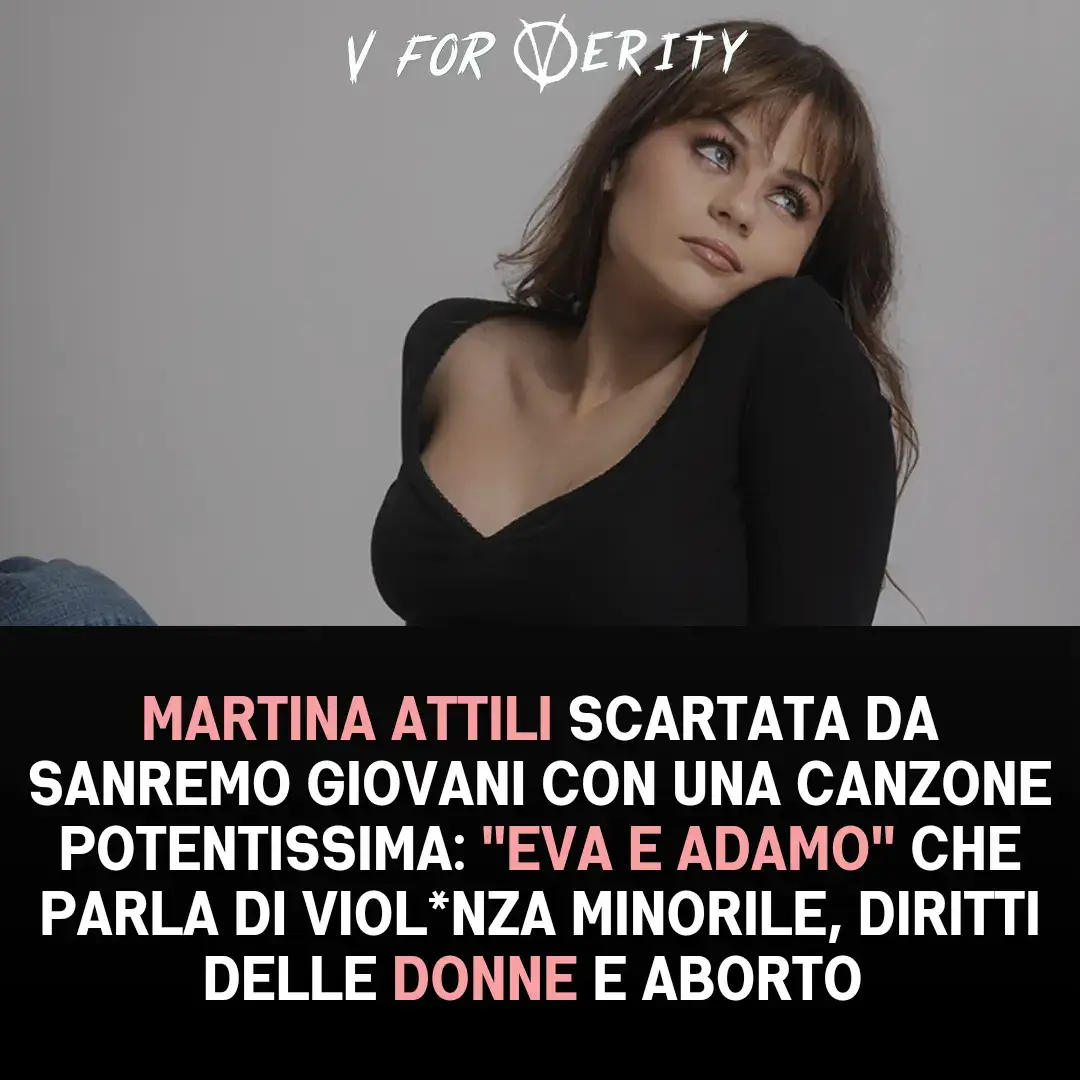 Diffondi.  La potentissima canzone di Martina Attili scartata da Sanremo Giovani. Non avevamo dubbi visto la profondità della canzone, ma rimaniamo confusi visto che è anche musicalmente bellissima e nettamente migliore a tantissime passate fin'ora. #donne  #sanremo  #italy #martinaattili  #sanremogiovani 