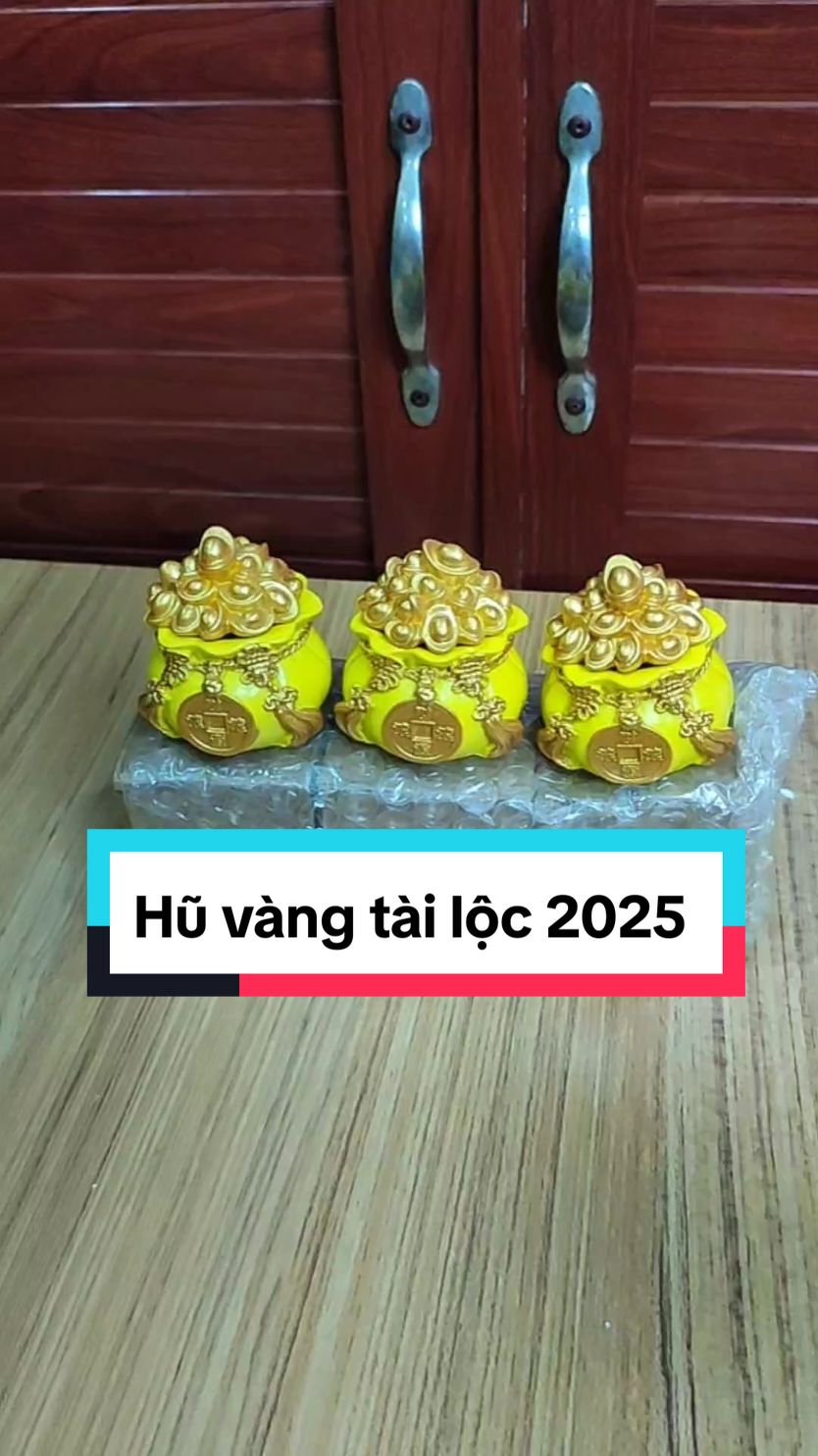 Hũ vàng tài lộc mẫu mới 2025 #nhikhenhnek #re #tet #huvangtailoc #huvang 