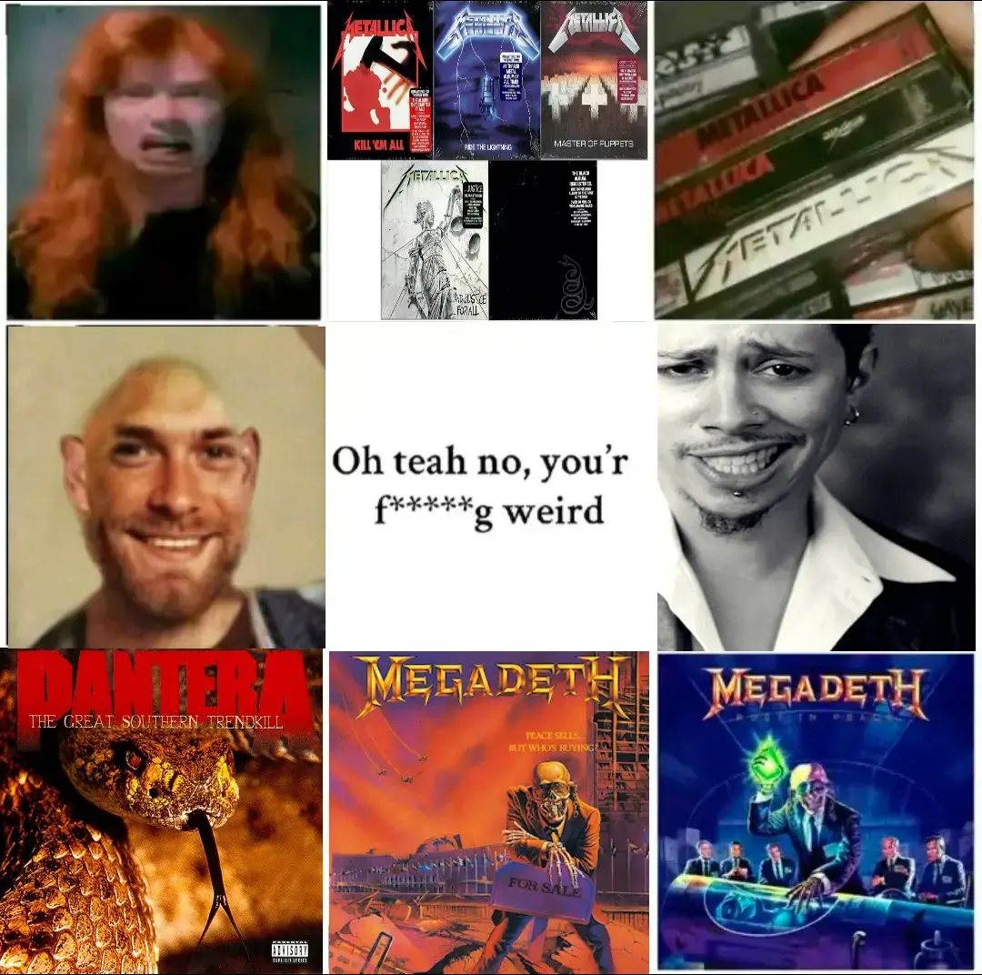 i HATE black metal #metalica #pantera #megadeth #davemustaine #kirkhammett 