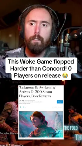 Woke Game Unknown 9 Awakening has no players on release! Are you guys playing this? 😭 #asmongold #asmongoldclip #asmongoldtv #unknown9awakening #concord #gamingtiktok 