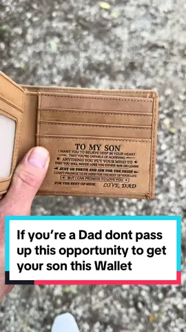 Dont pass up the opportunity like My dad did 😭 #dadsoftiktok #fatherhood #lovedad #lovemom #wallet #giftideas 