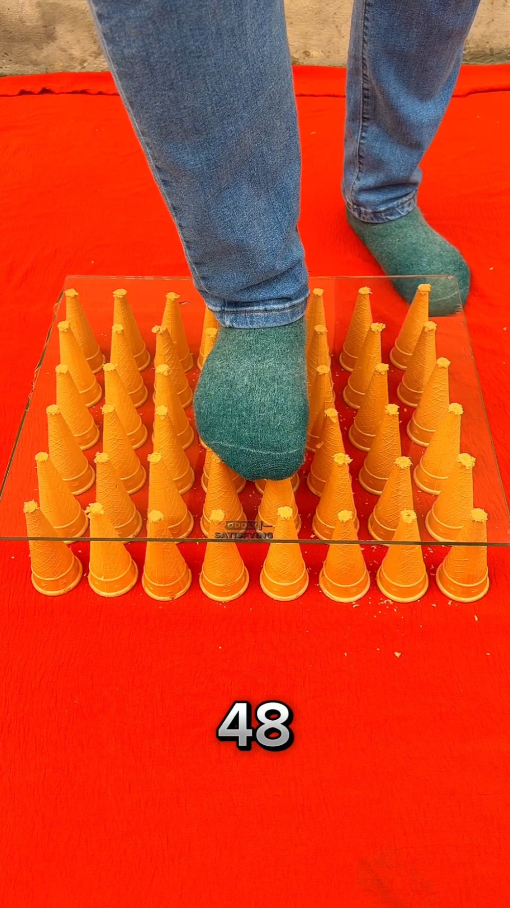 How many cones can lift an adult human? #asmr #asmrsounds #satisfyingvideo #oddlysatisfying #mesmerizing #satisfyingvideos 