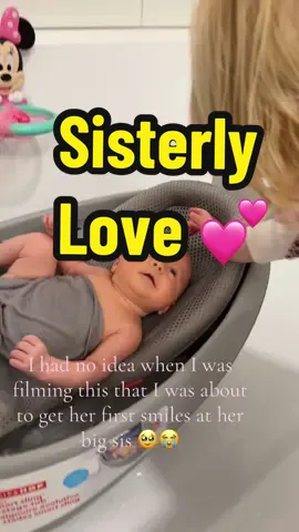 My mom heart is melting 🥹🥹🥹 I can’t even handle it.. 😭  #sisters #sisterlove #babysmiles #newbornsmiles #happymom #secondtimemom #toddlerandnewborn #toddlerandababy #first_time_mamas 
