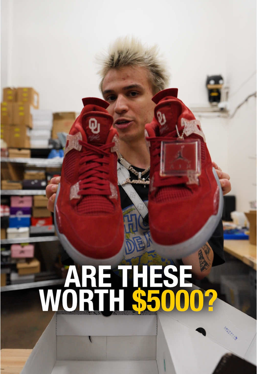 Is it Worth Paying $5,000 for an Athlete’s Sneakers?                                 #jordan4 #jordan4pe #oklahoma #oklahoma4