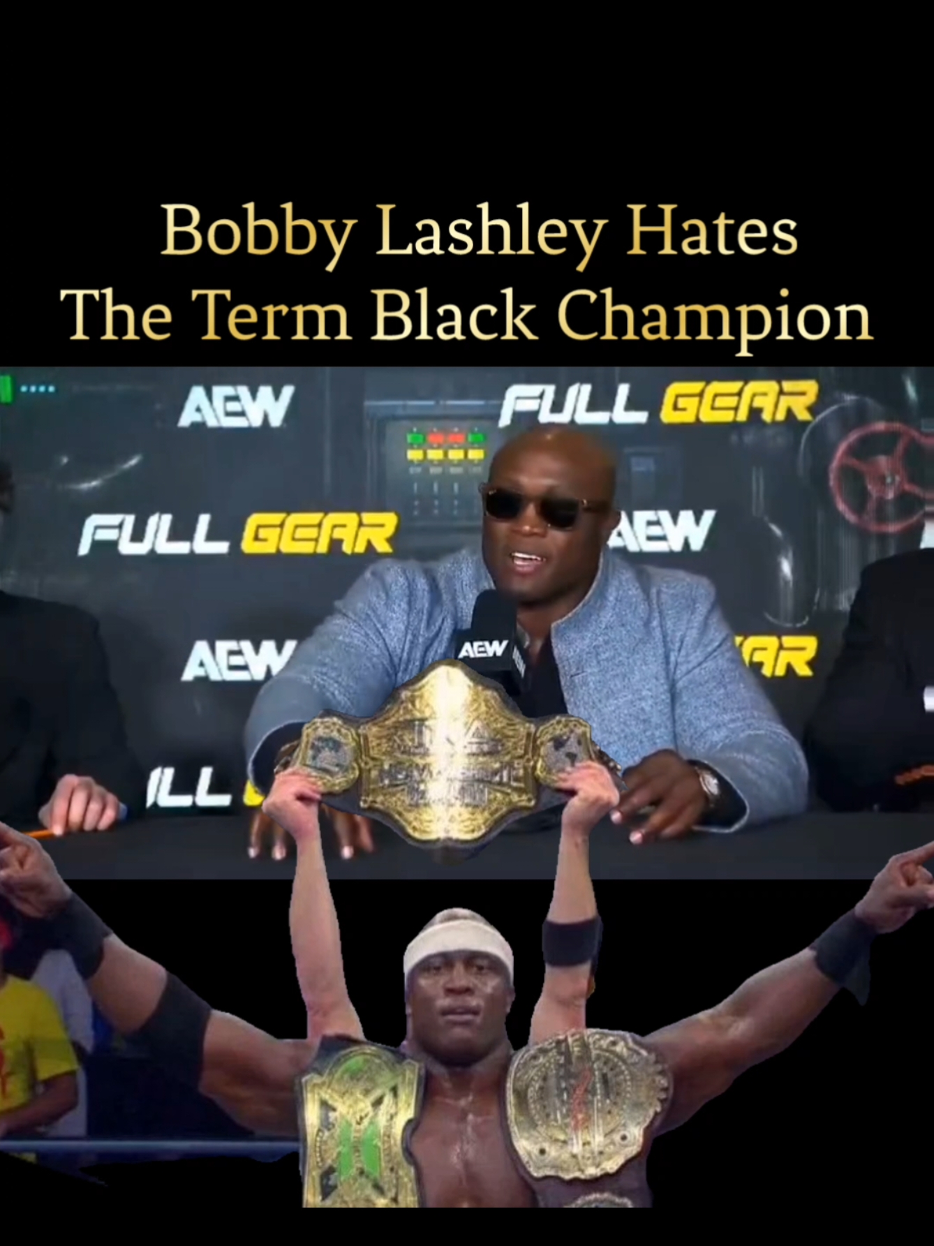 Bobby Lashley Wasnt Having it After Kate From Fightful Labled Him a Former Black Champion During AEW Full Gear Press Conference,  He Makes it Clear He Wants the Term Black Champion Erased From Wrestling Terminology 