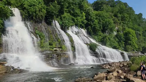 Twin Falls in Rock Island State Park in Tennessee #fyp #waterfall #asmr #travel #traveltiktok #nature #Hiking #naturelover #chasingwaterfalls #hikingadventures #oldtiktok #photography #naturevibes #hikingtiktok 